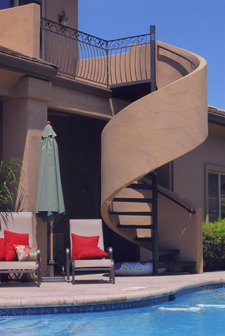 Stucco Spiral spiral stairs