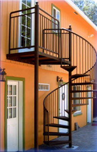 Aluminum spiral stairs